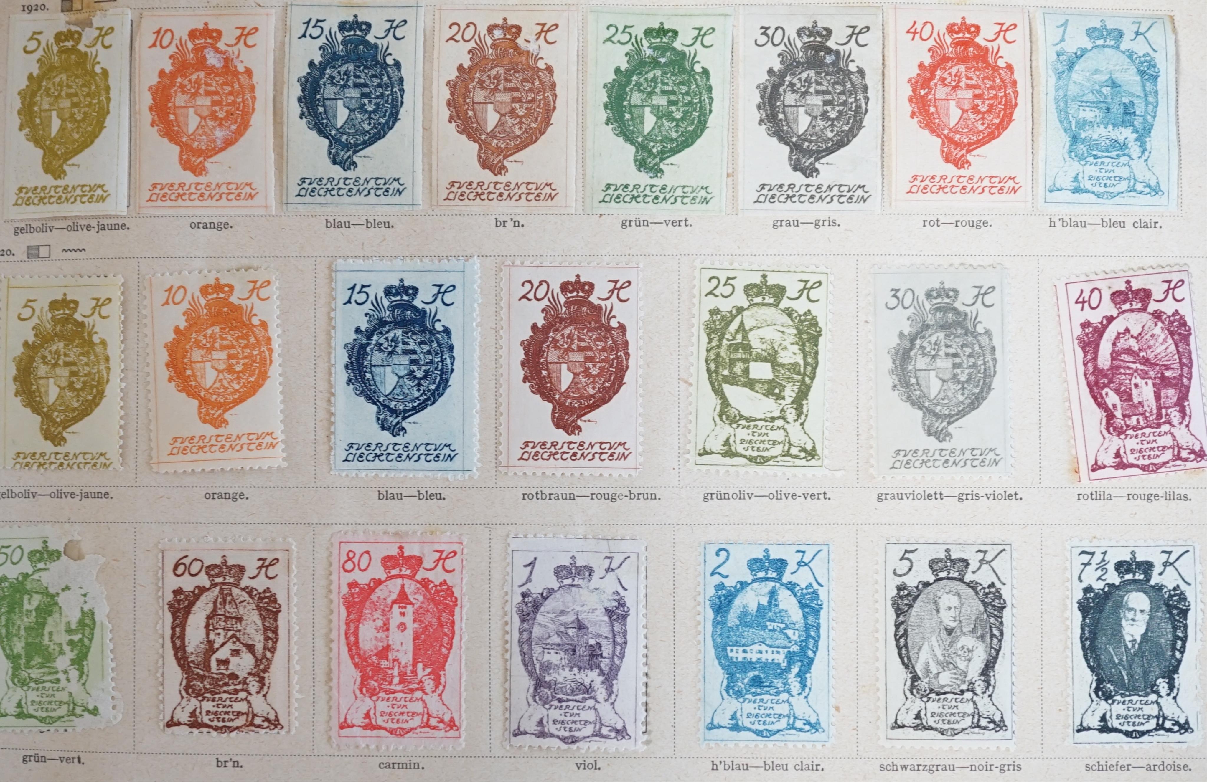 An all world mint and used collection of stamps in six large albums, including Austria, German and States, Poland 1860 10k used, Italy, Switzerland, etc.